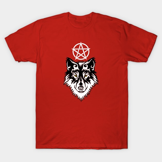 Werewolf-Pentagram - Lycanthropy Gifts T-Shirt by TraditionalWitchGifts